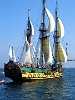 Sail 2003, Antikes Segelschiff unter russischer Flagge : Oldtimer